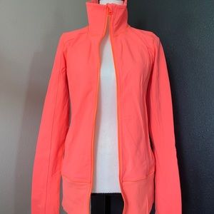Salmon tunic length Lululemon zip up